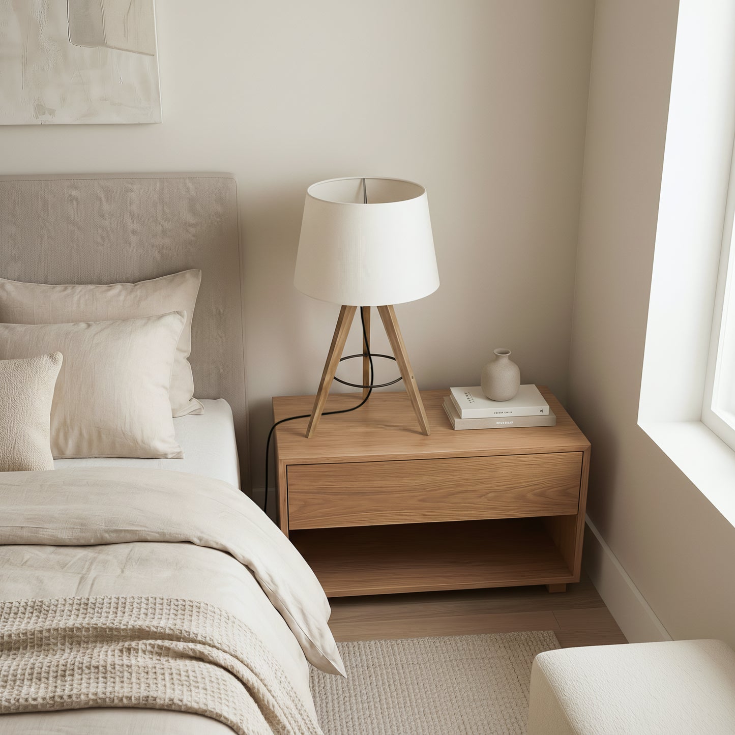 High Quality Hotel European Modern Bed Side Nightstand Decorative Led