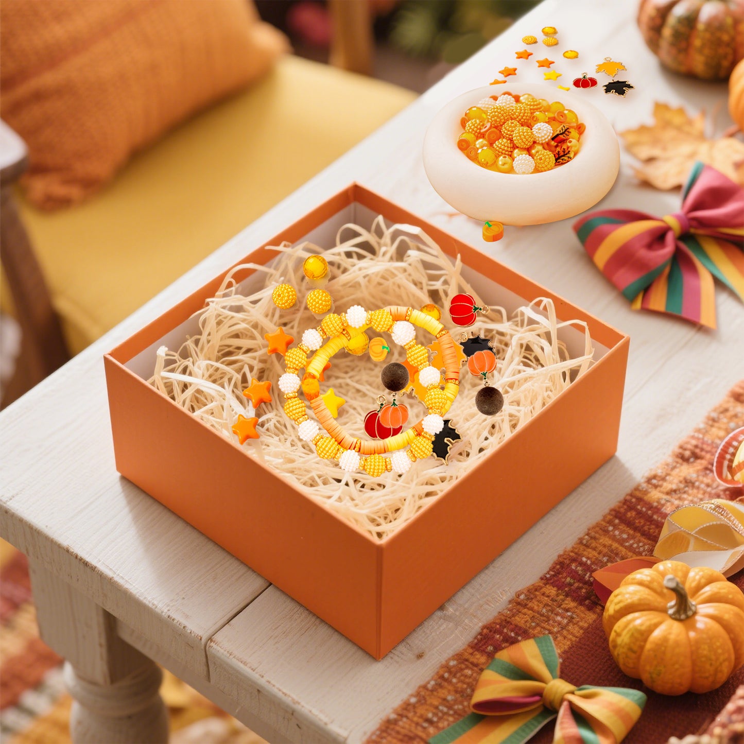 1510 Pcs Fall Theme Bracelet Beads Kit - Plastic & Colorful