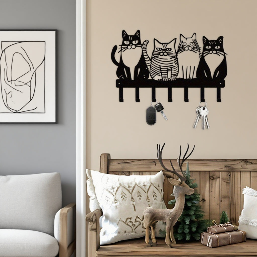 Cute Cat Wall Hooks - Adorable Kitty Decor for Farmhouse