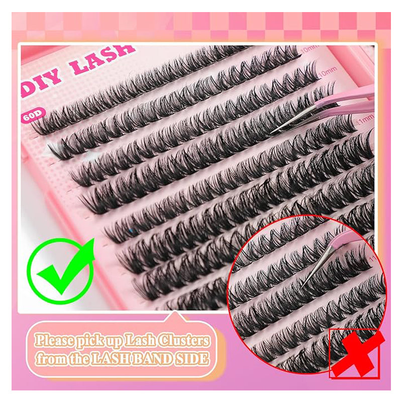 DIY Cluster Eyelash Extension Kit - 4-Piece Professional Lash Set
