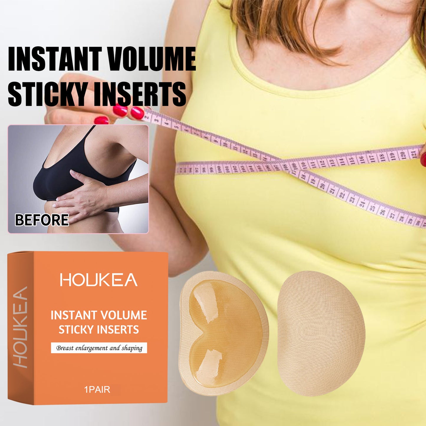 Silicone Breast Enhancing Inserts - Instant Volumizing Chest Pads