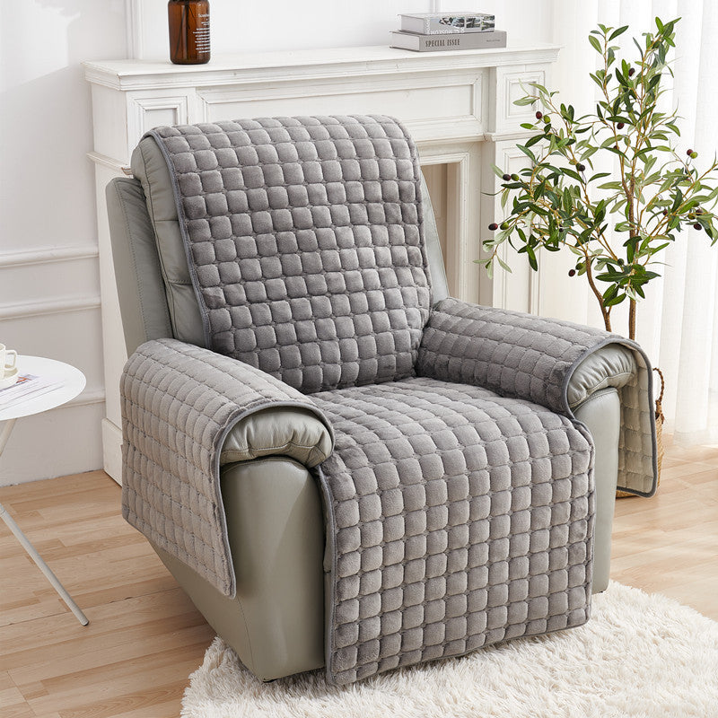 Non-Slip Plush Sofa Cushion Cover - Warm Nordic Dust Protector