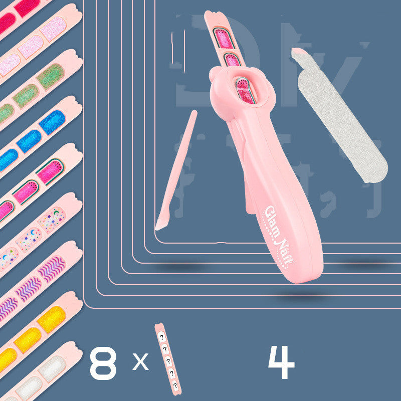 Kids Manicure Machine Nail Art Kit - Pink
