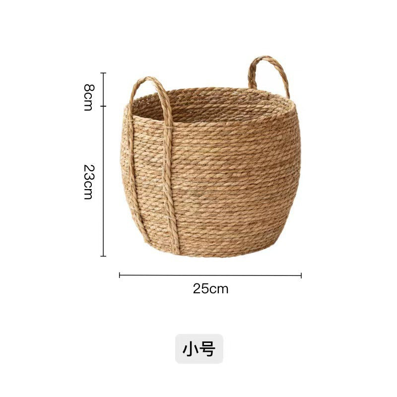 Handmade Vine Woven Flower Basket with Handle - Rustic Garden Decor