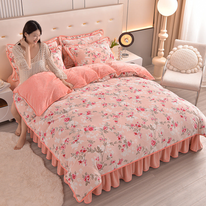 Double-Sided Milk Fiber Bedding Set - Extra Thick Home Textiles