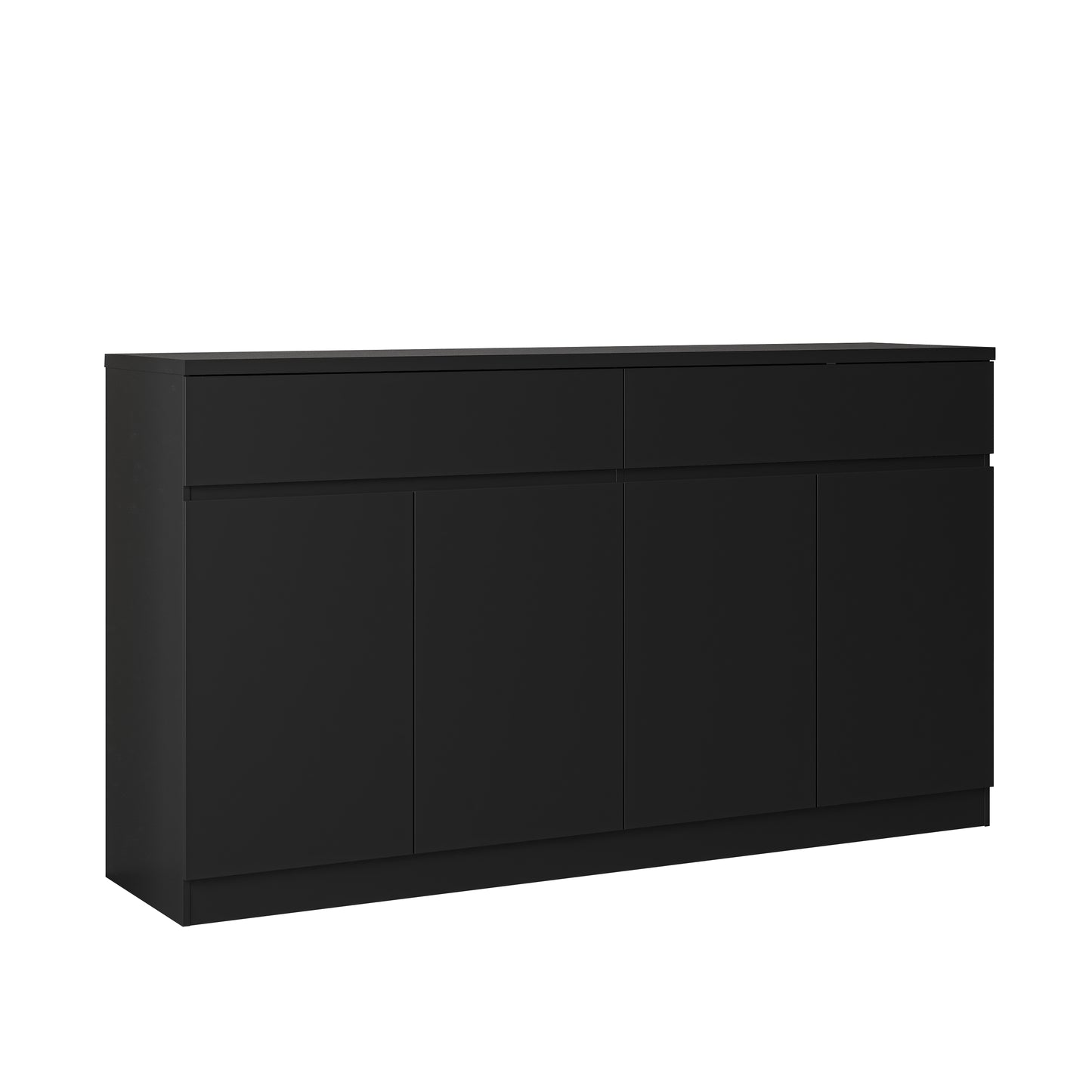 Large Black Sideboard Buffet Cabinet with Storage & 2 Drawers