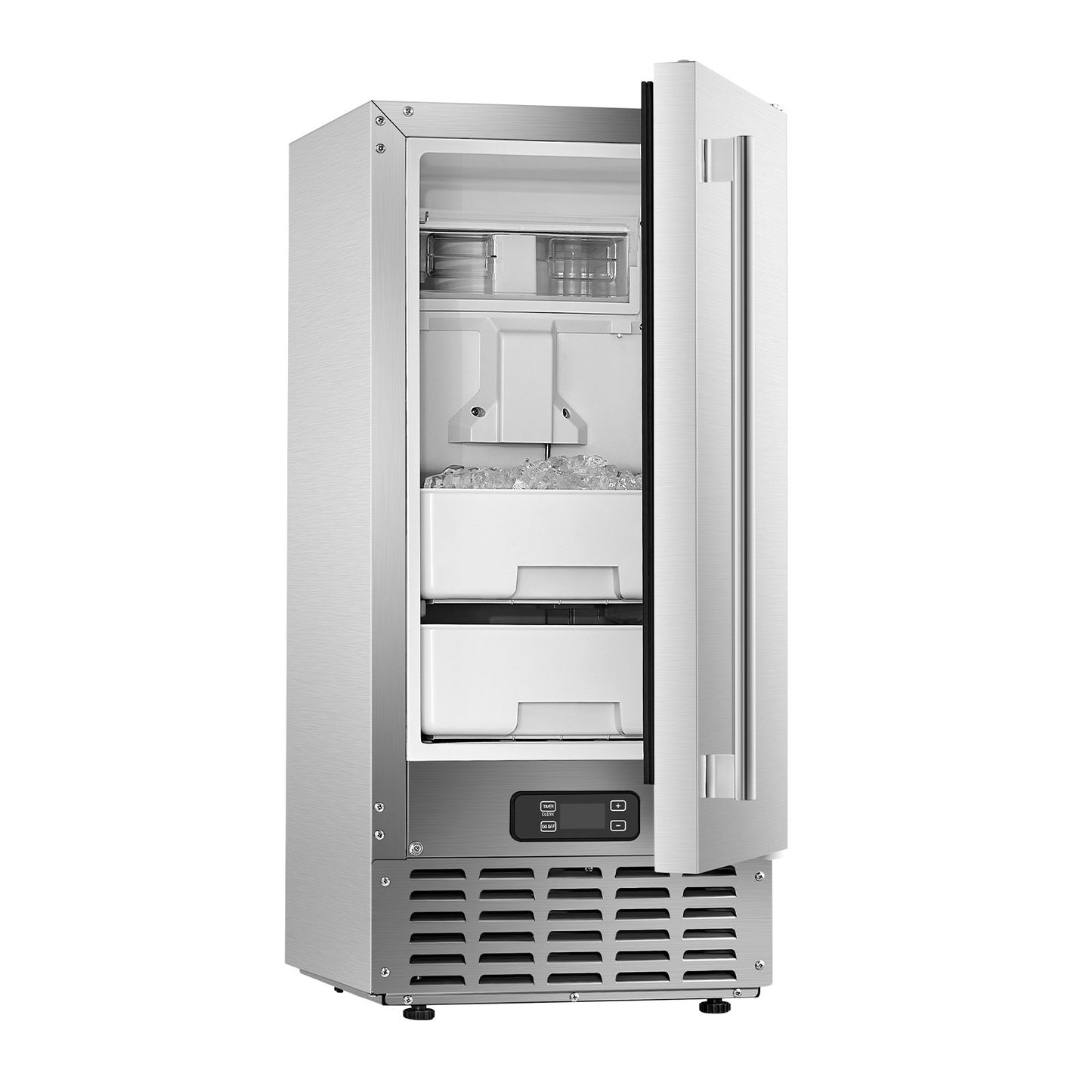 Undercounter Ice Maker 66 Lbs/Day Built-In Nugget Ice Machine with Reversible Door