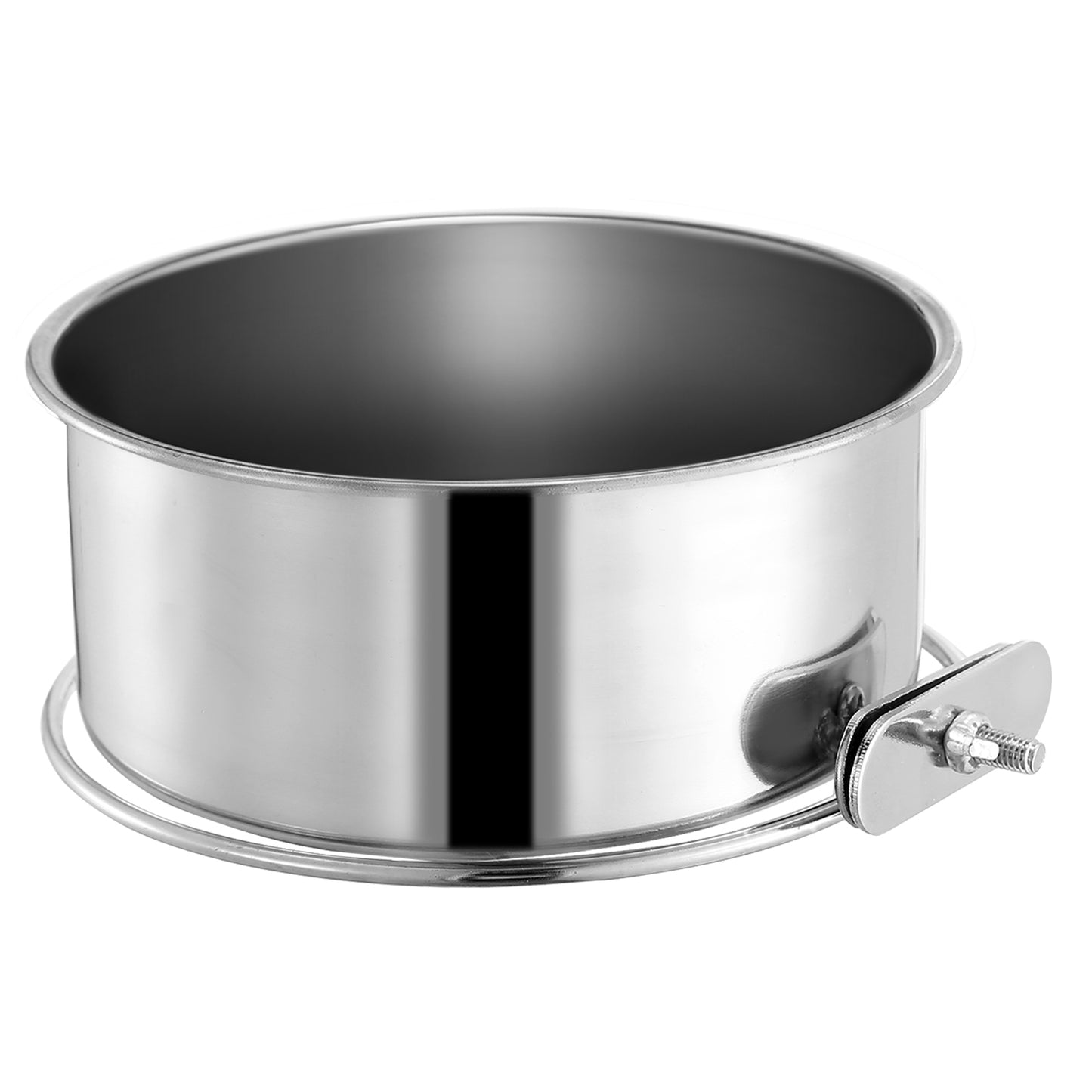 Stainless Steel Dog Bowls with Clamp Holder - Detachable Food & Water Dish for Cages