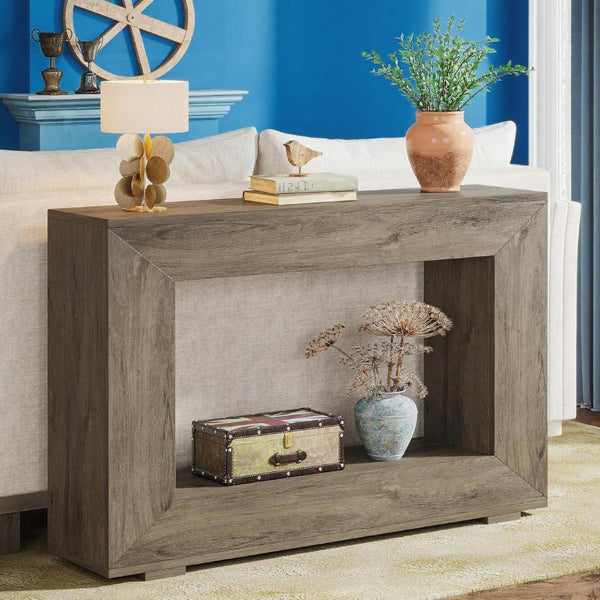 Console Table with Storage - Rustic Farmhouse Style, 47.2"