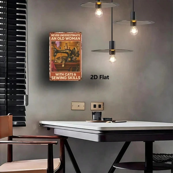 Metal Tin Wall Decoration - 20 cm x 20 cm