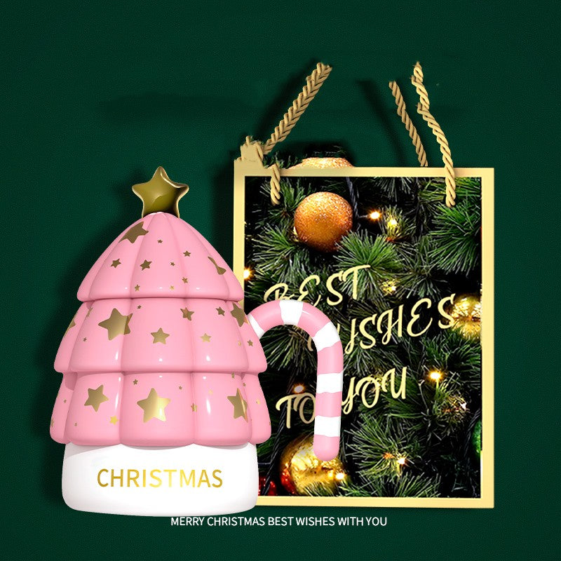 Cute Christmas Tree Cup - Creative Holiday Drinkware, Ceramic, 401-500mL