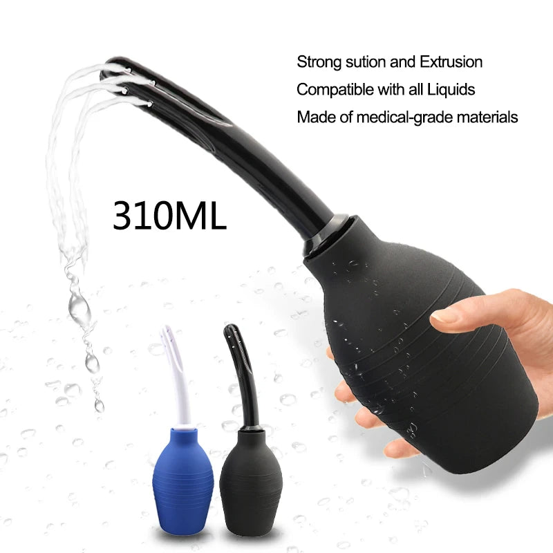 310ml Rubber Enema Bag Cleaner Kit - Multiple Colors Available