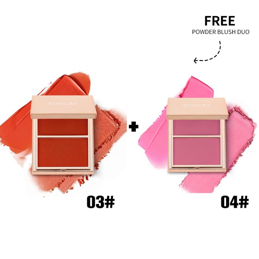 Cream and Powder Blush Duo - Weightless Face Makeup Palette