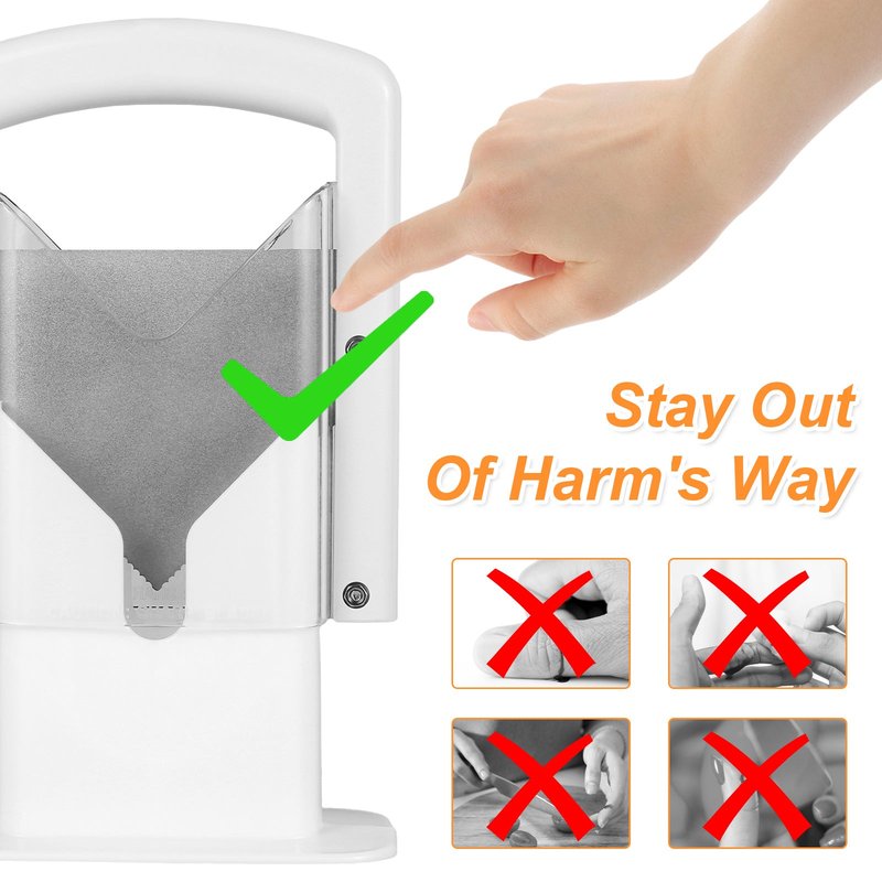 Bagel Cutter Slicer with Safety Handle Stainless Steel Bread Knife - Reusable Kitchen Tool
