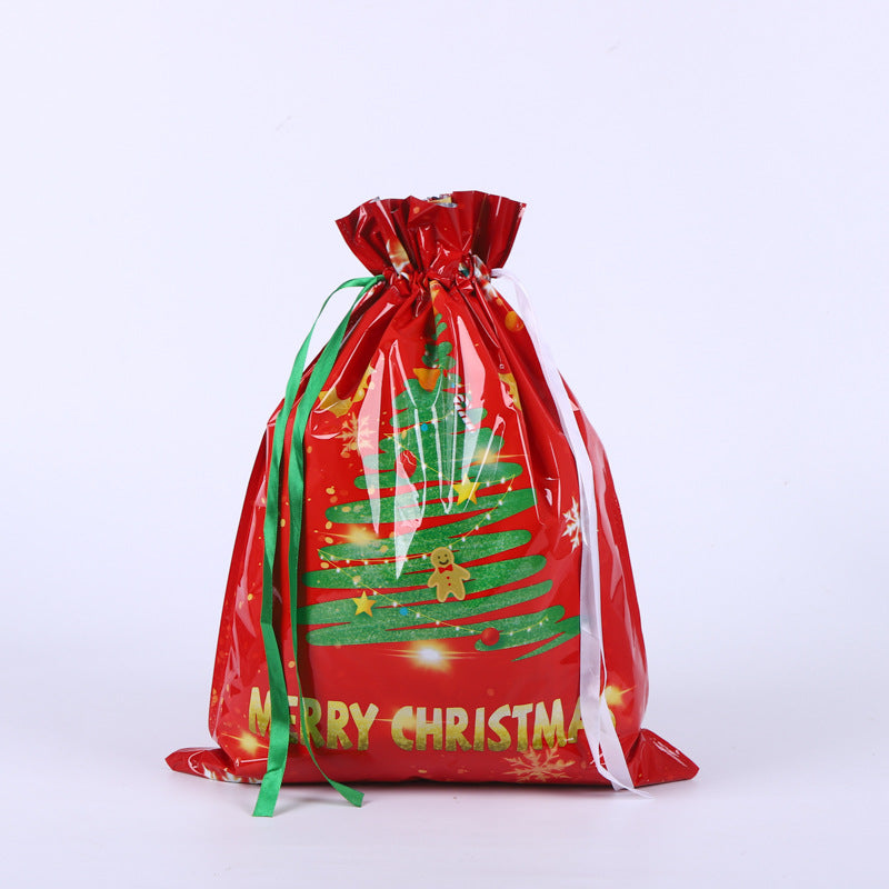 Festive Aluminum Foil Gift Bags for Christmas & New Year Party Packaging