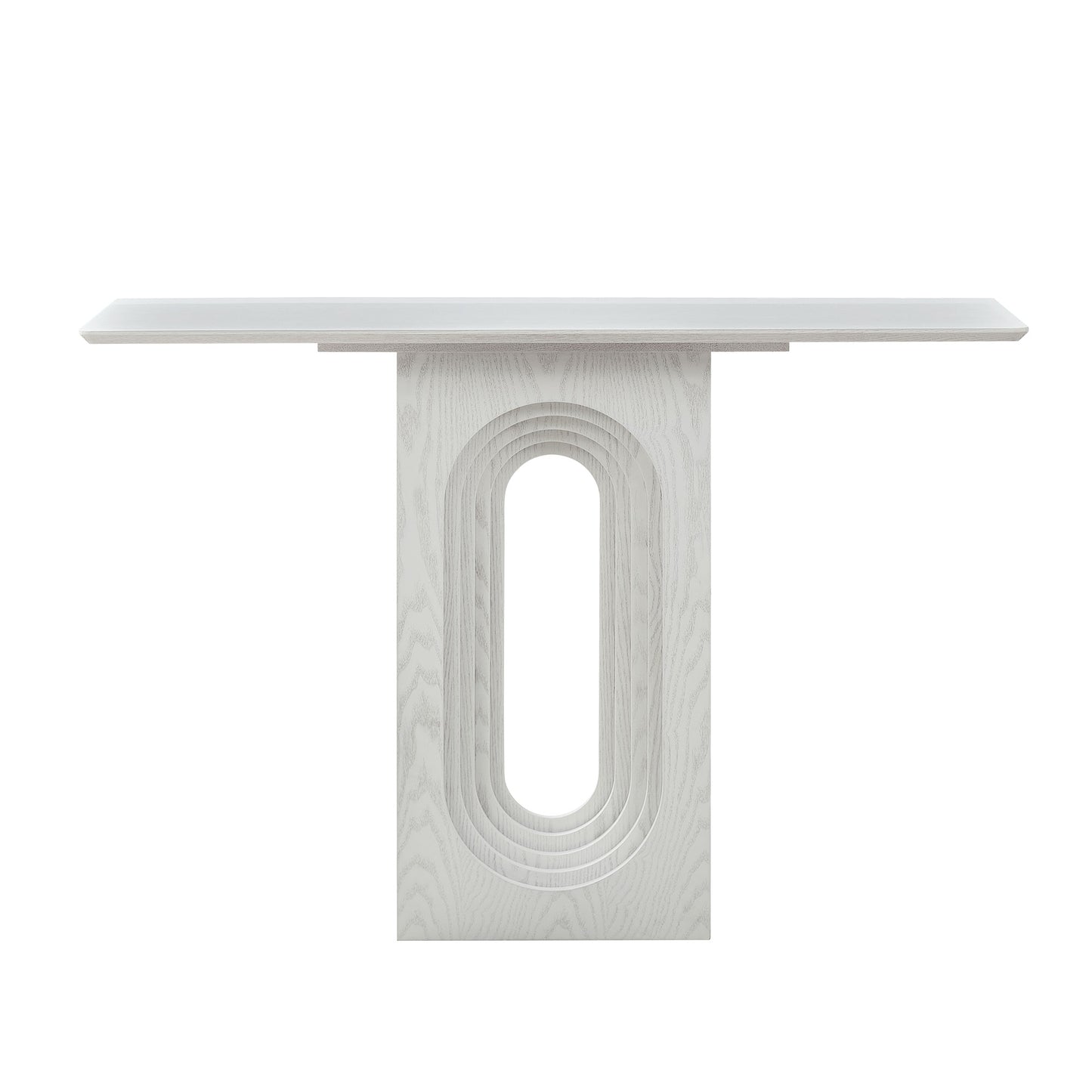 47.24-Inch Modern White Console Table with Loopback Design