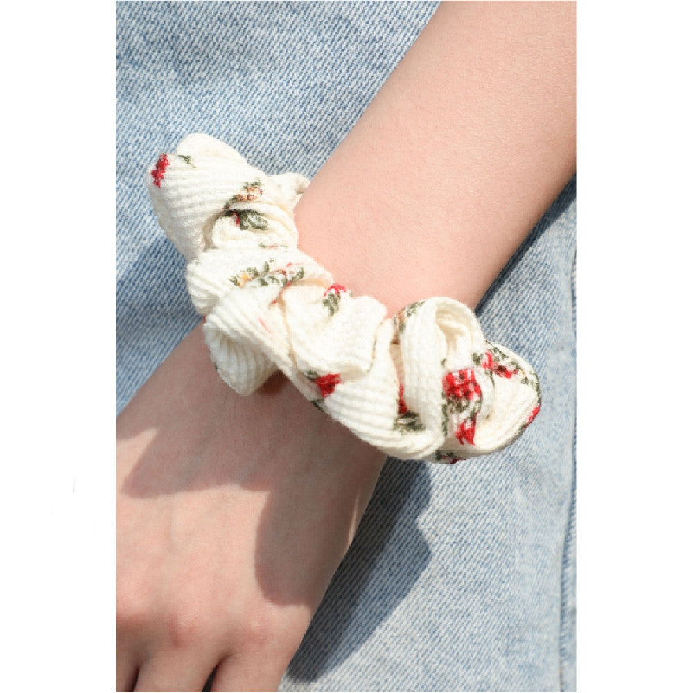 Plaid Print Cotton Hair Tie