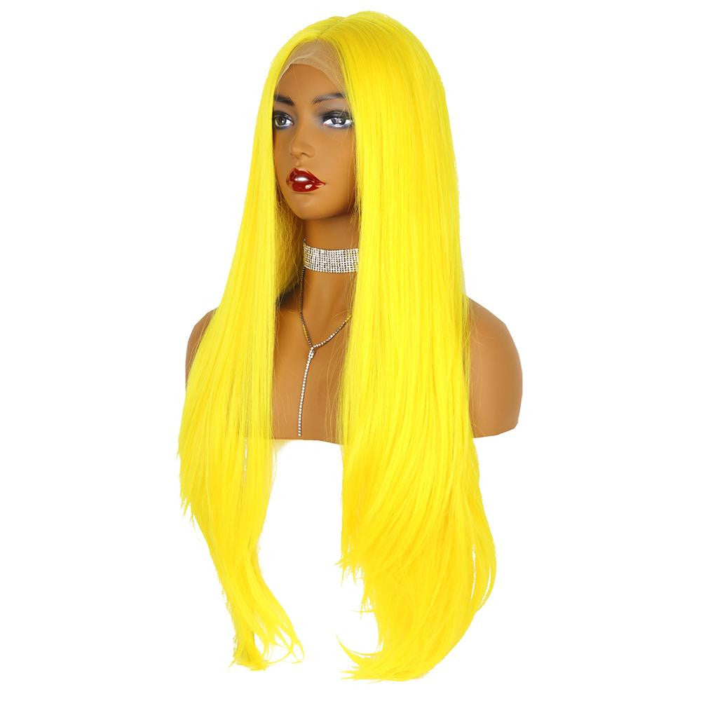 Yellow High Temperature Synthetic Cosplay Wig