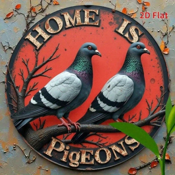 Vintage 8" Metal Tin Sign - Retro Wall Art for Home & Kitchen