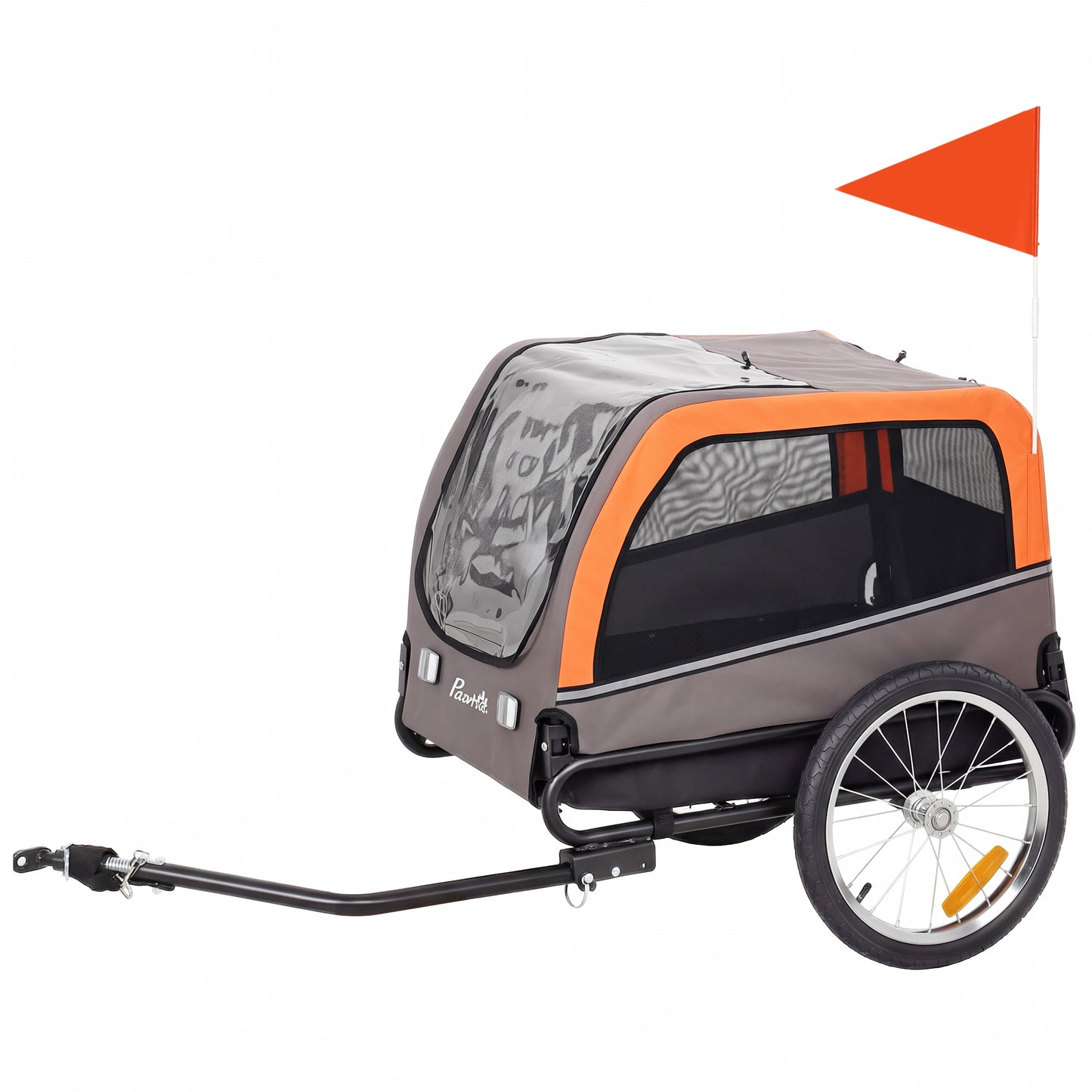 Dog Bike Trailer Pet Carrier with Quick-Release Wheels & Reflectors - Orange 790x230x530mm