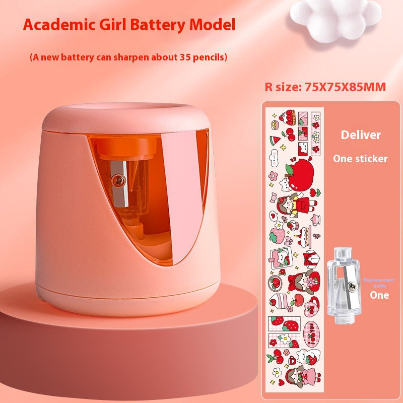 Electric Children's Pencil Sharpener Portable Auto Sharpener for Kids
