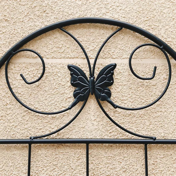 Metal Garden Trellis for Climbing Plants - 71" x 19.7" - Black - 4 Pack