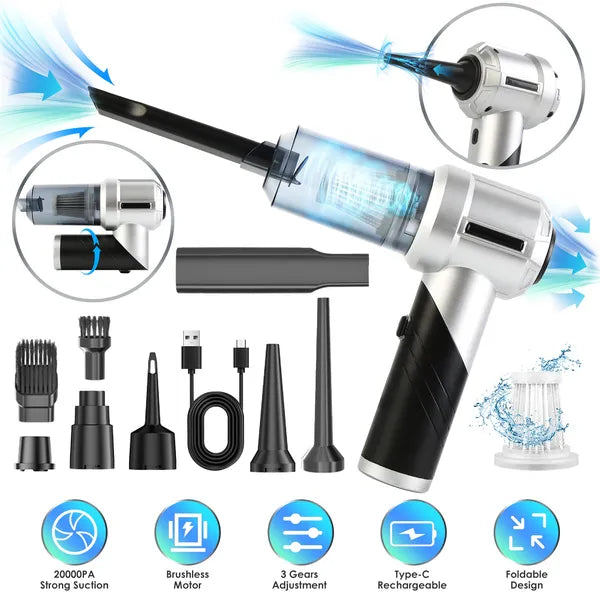Cordless Handheld Car Vacuum Cleaner 20000PA Suction Brushless Motor Portable