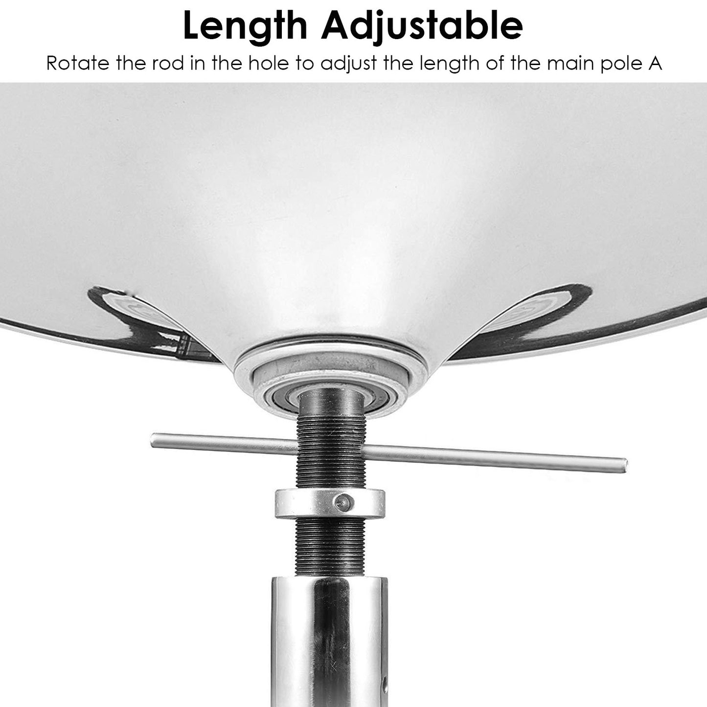 Adjustable Dance Pole - 45mm Spinning & Static Modes, 88-108.1in Height, 551lbs Capacity