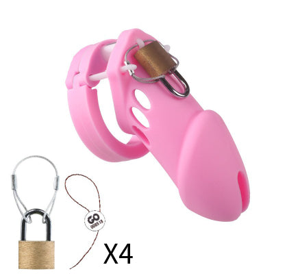Men's Silicone Chastity Lock Cage Belt - Abstinence, Discreet & Comfortable