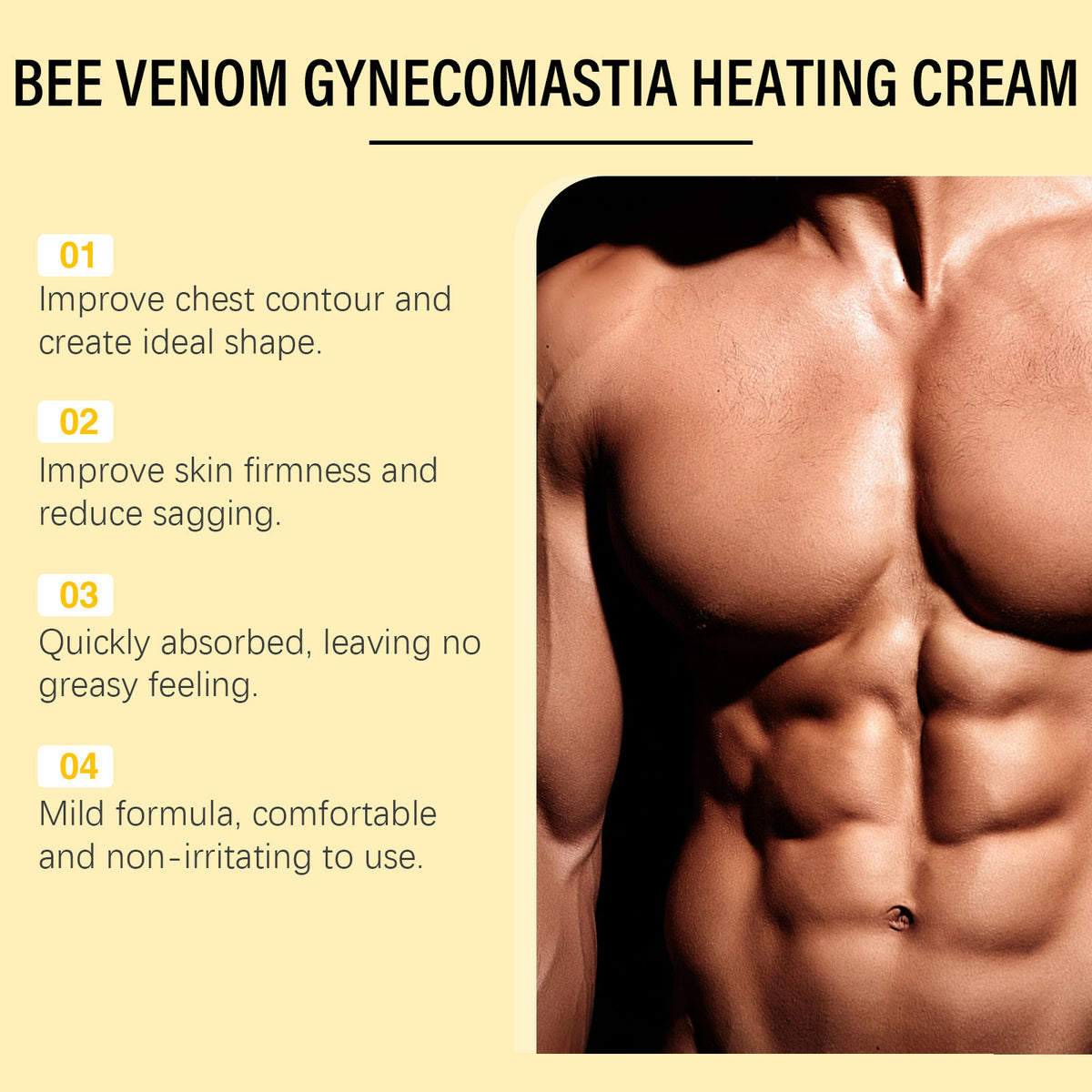 Men's Chest Firming Massage Cream - 30g