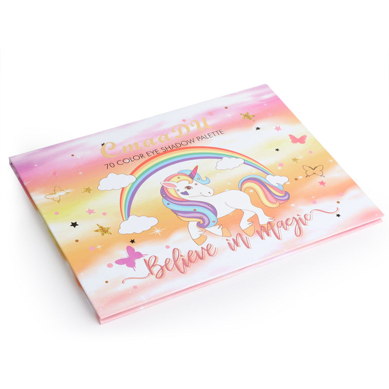 Colorful Waterproof Eyeshadow Palette with Glitter & Matte Finishes - 70 Shades