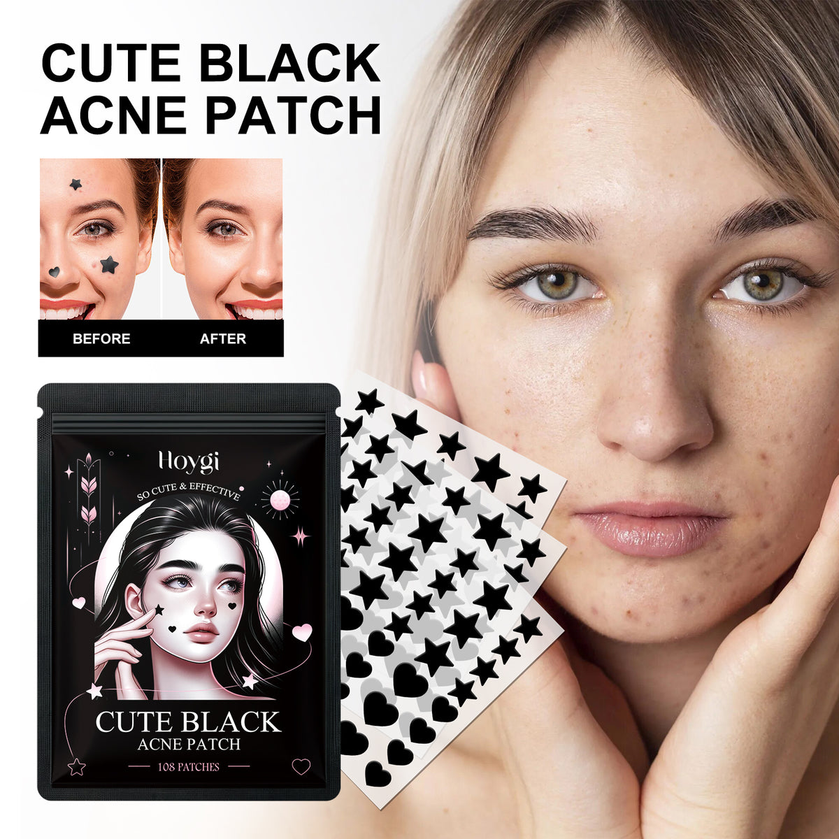 Cute Black Acne Patch