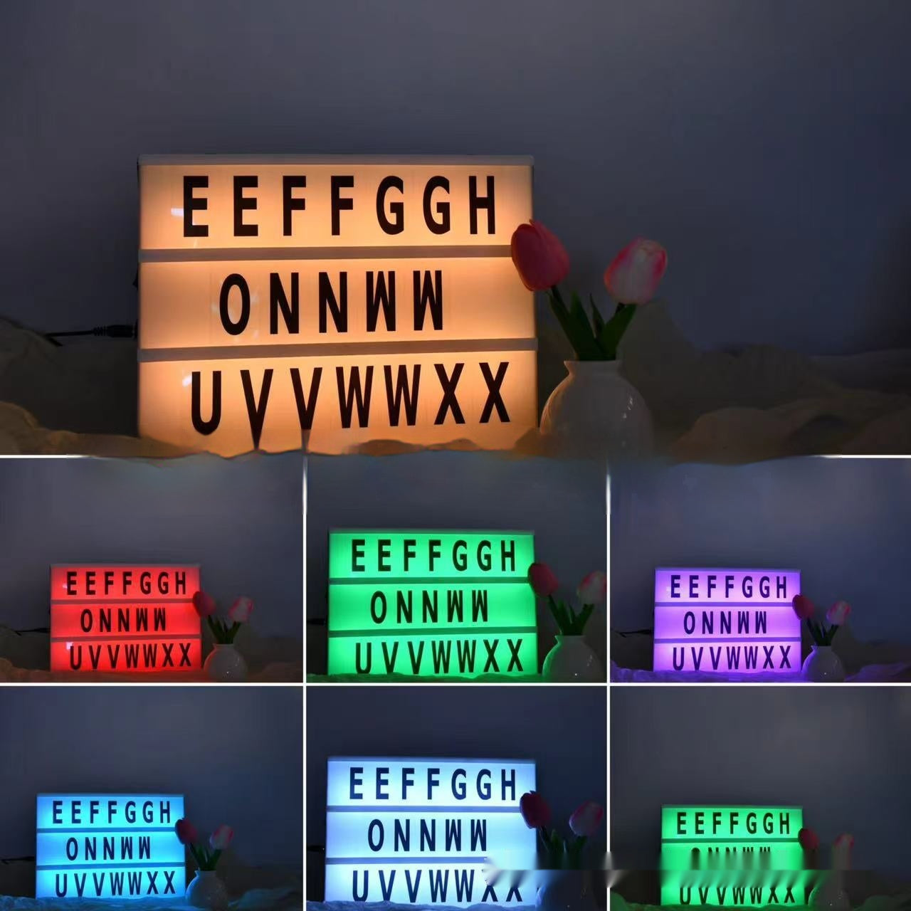 LED Light Box Puzzle Lamp with Customizable Color & Material Options