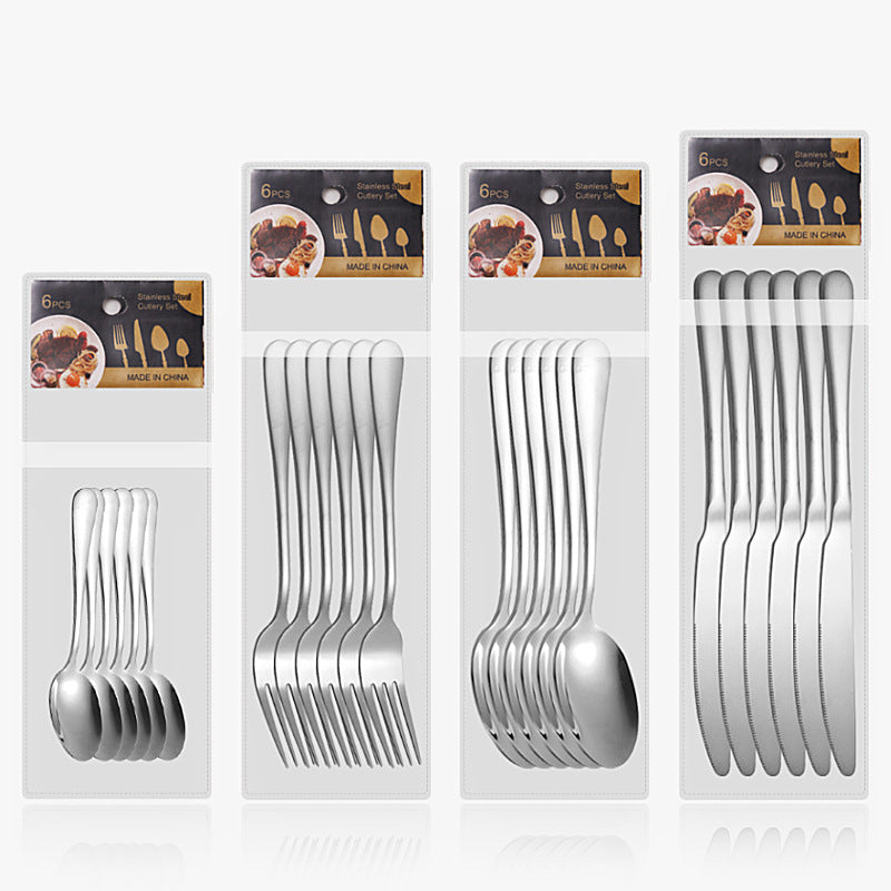 Stainless Steel Flatware Set 24-Piece Dinnerware Cutlery Set