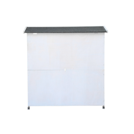 Outdoor 2-Story Rabbit Hutch with Removable Trays, Waterproof Roof & Ramp