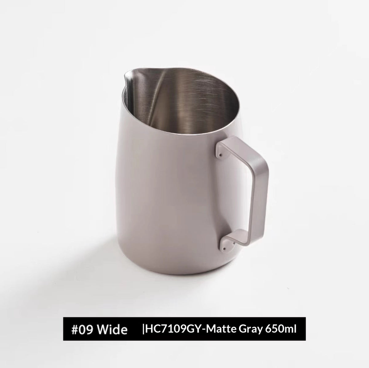 Stainless Steel Coffee Latte Art Cup with Round Spout - Multiple Colors