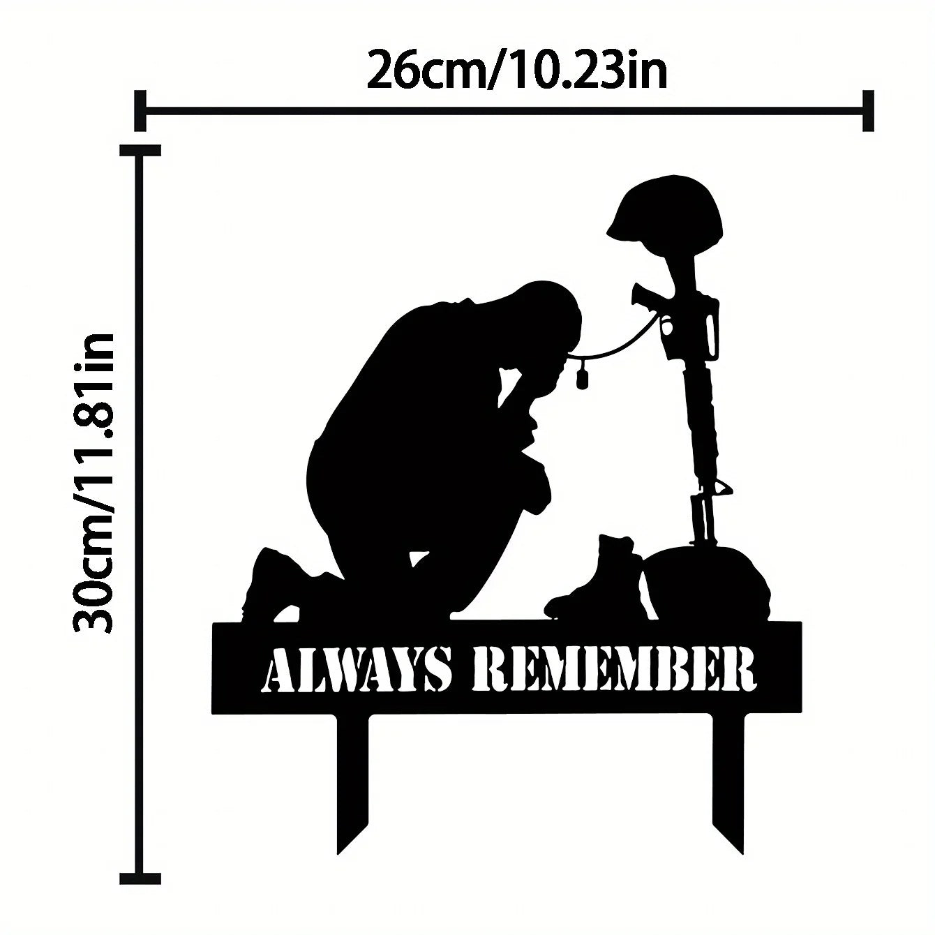 Freedom Is Not Free Memorial Silhouette - Outdoor Garden Tribute