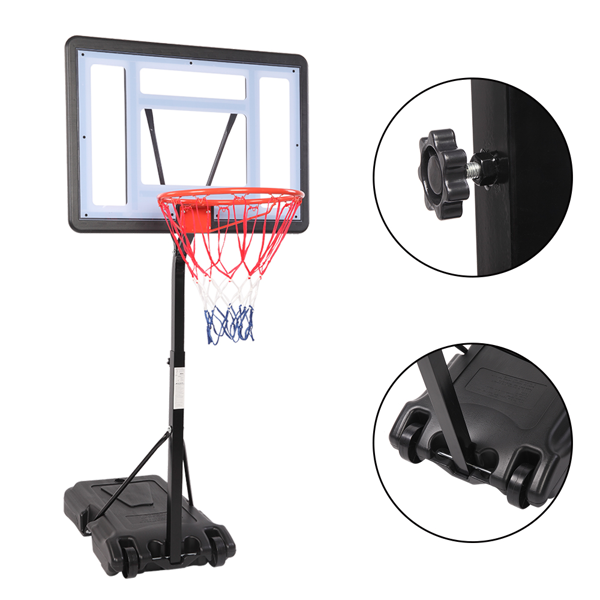 Portable Basketball Stand with Adjustable Height 1.15m-1.35m
