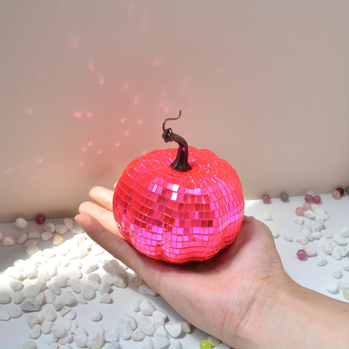Halloween Party Home Decoration Props Mirror Glass Pumpkin - Multiple Sizes