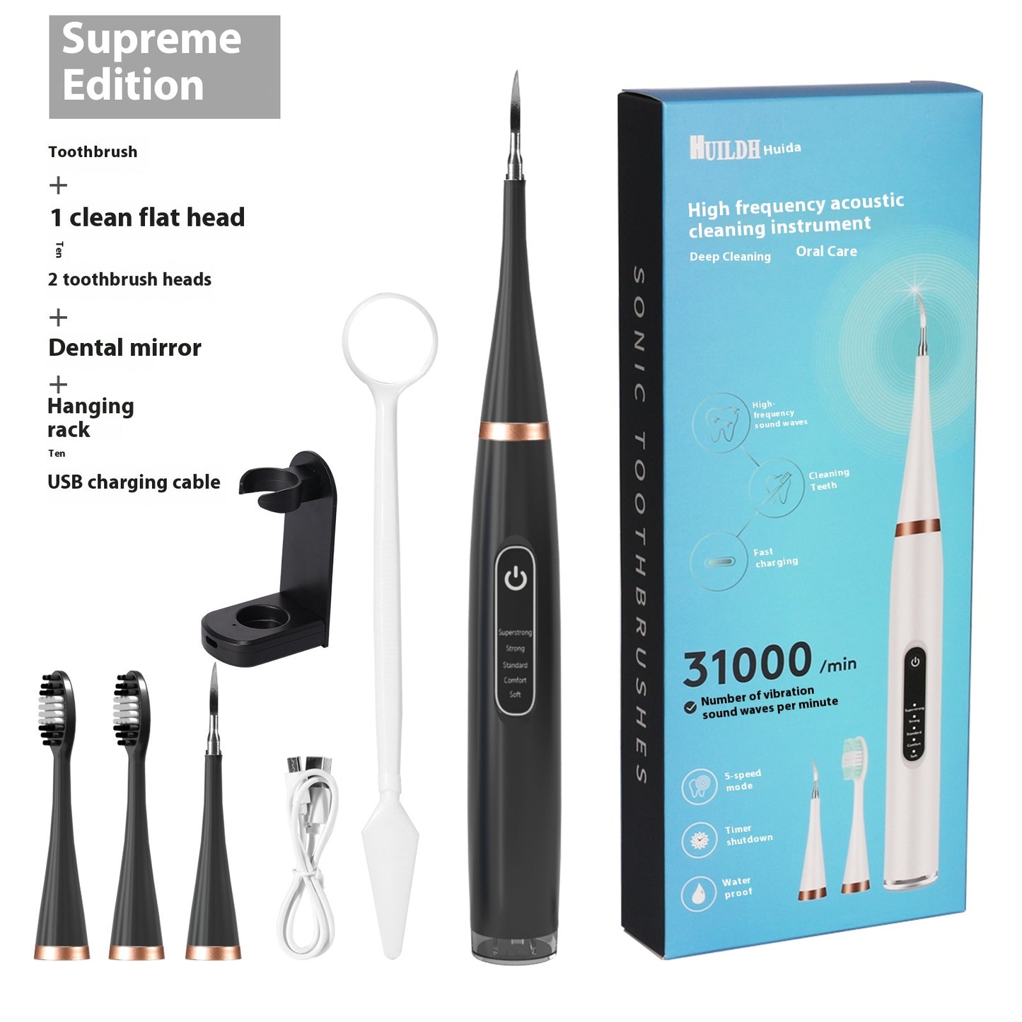 Electric Toothbrush Cleaner and Oral Care Device - Multiple Colors