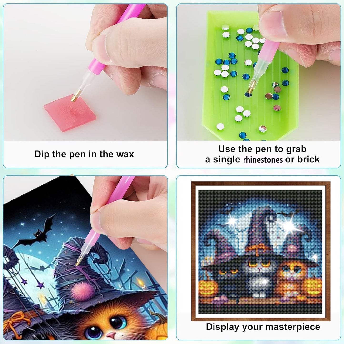 Halloween Diamond Painting Kit - 4 Pack