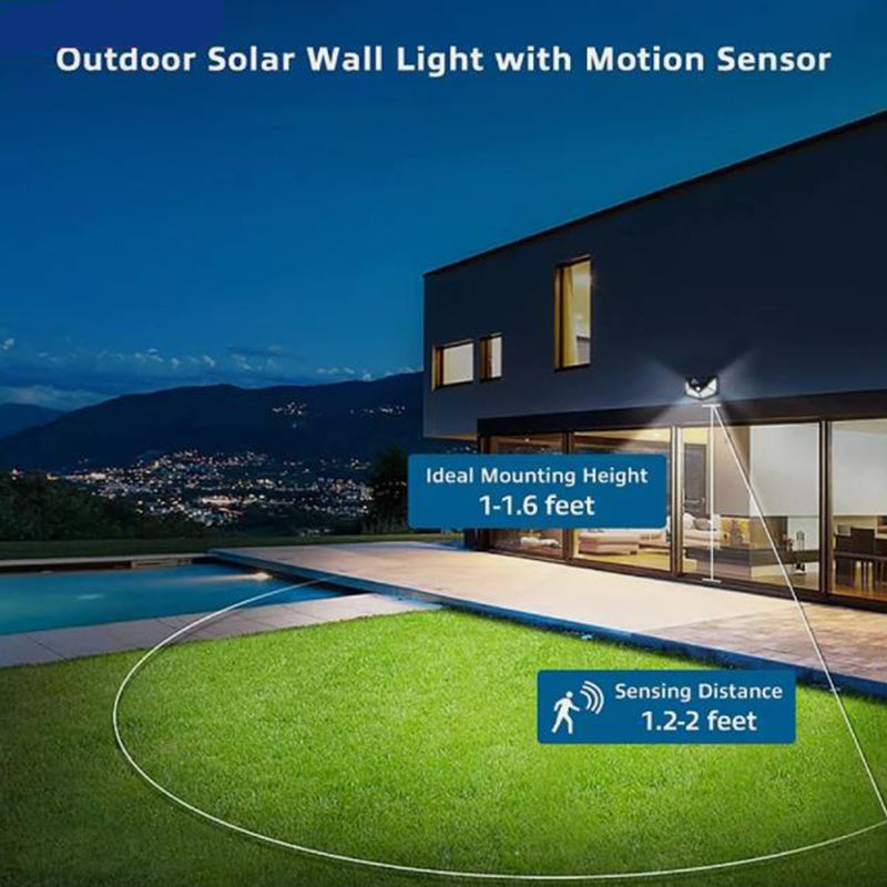Outdoor Solar Motion Sensor Wall Lights 2-Pack Waterproof Security Lamps