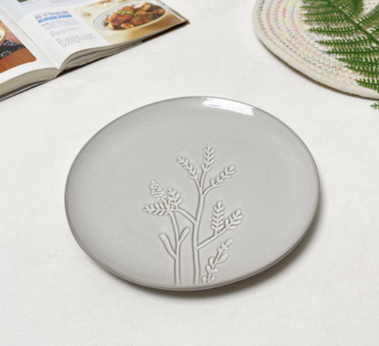 8-Inch Ceramic Plate Set for Kitchen Storage - Multiple Styles