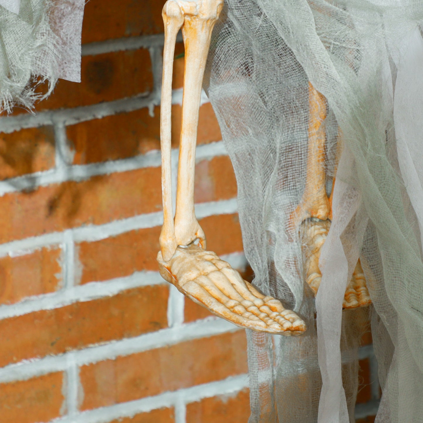 Sound Activated Halloween Pumpkin Ghost Prop with Light Up Eyes
