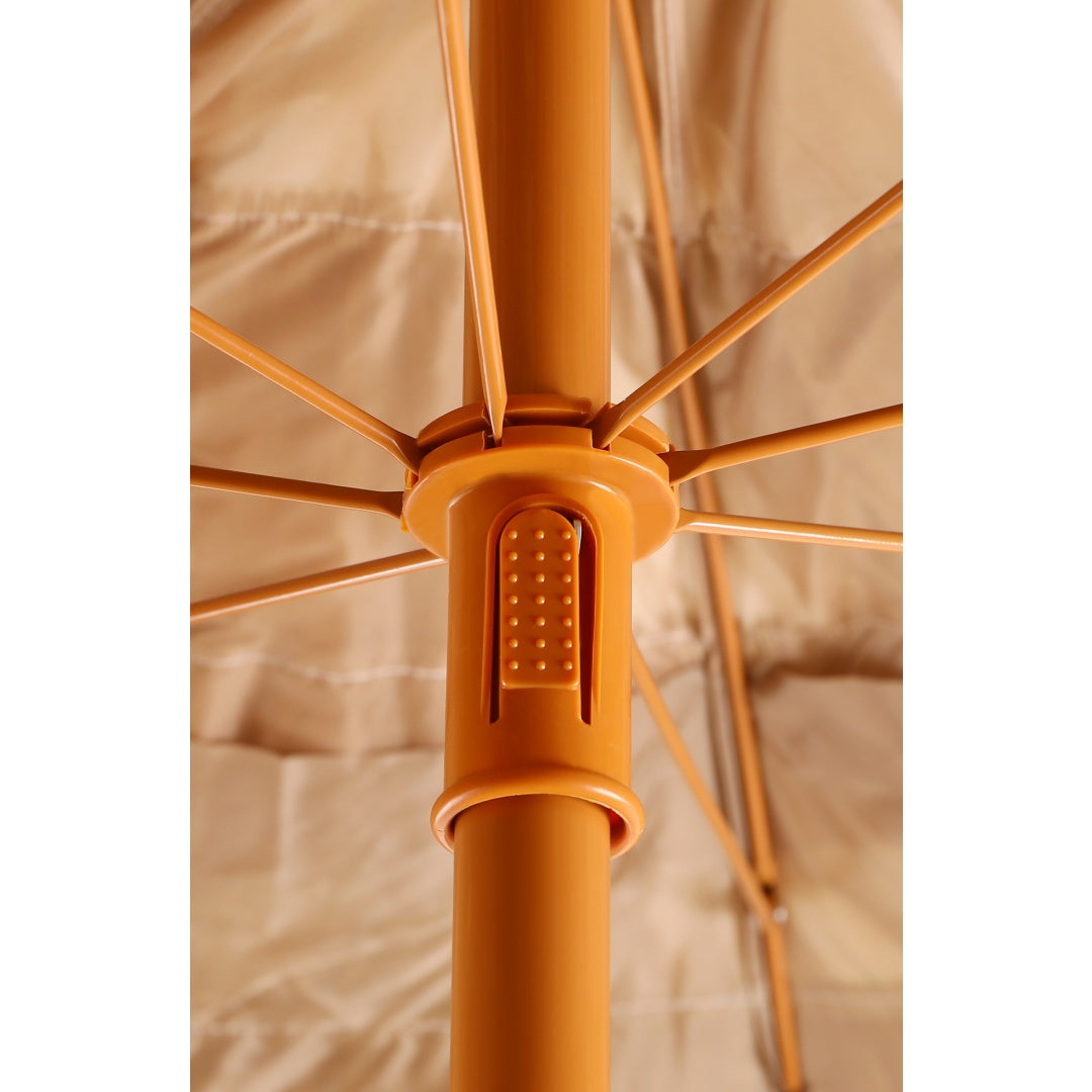8' Thatch Patio Tiki Umbrella - Brown Hawaiian Beach Shade