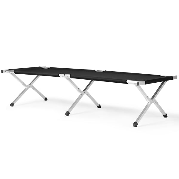 Portable Folding Camping Cot with Carrying Bag - Army Black