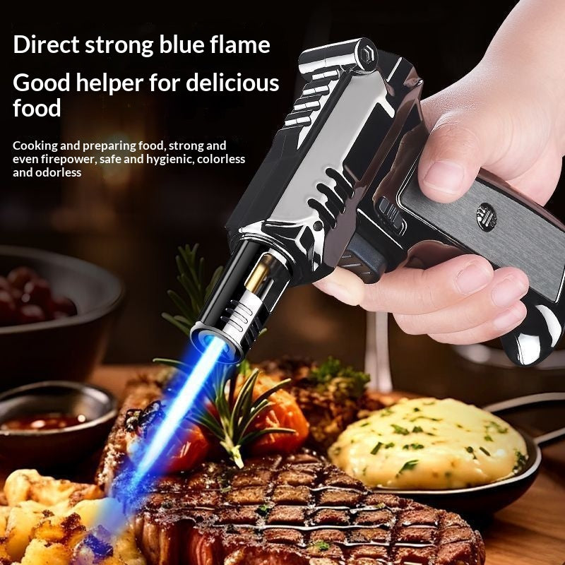 High-Temperature Handheld Flamethrower Windproof Lighter for Fire Outdoors