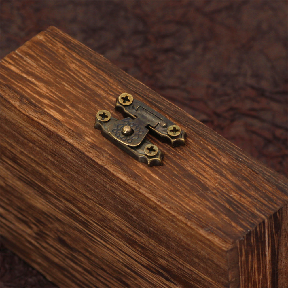 Wooden Jewelry Box with Carving Design Personalizable Gift Storage