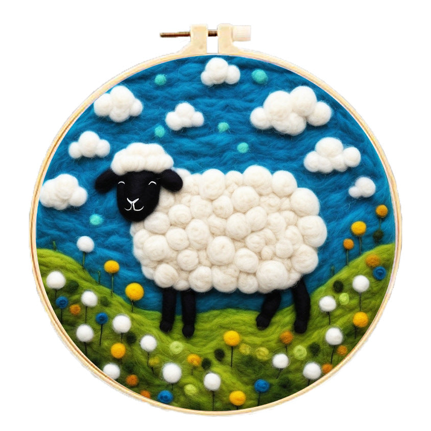 Embroidery Needle Felt Blanket Painting Kit - House Decor & Crafts