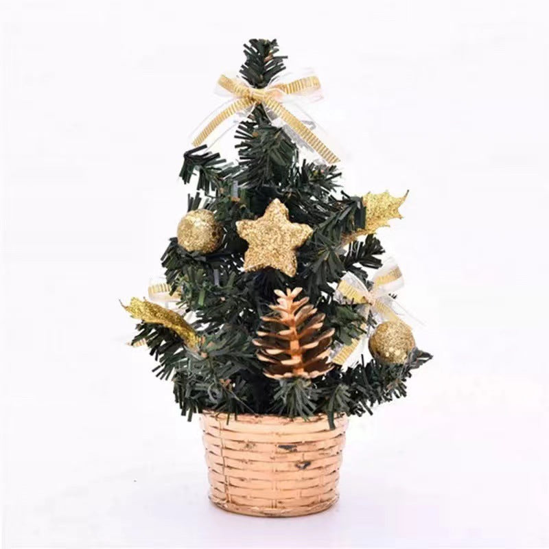Mini Christmas Tree LED Lights Decoration - PVC Desktop Ornaments